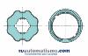 Adaptadores eje octogonal de 60x(0,6÷1)  Rueda + Corona