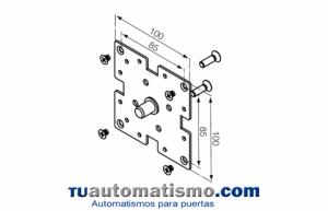 Soporte con brida 100x100